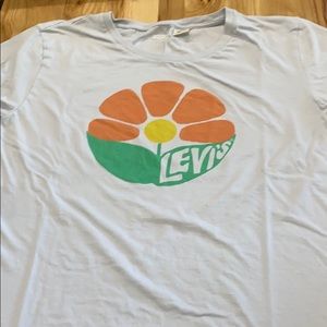 Levi’s baby blue flower graphic T